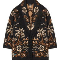 Alanui Glimpse Of Eden Wool And Cashmere Cardigan - Black