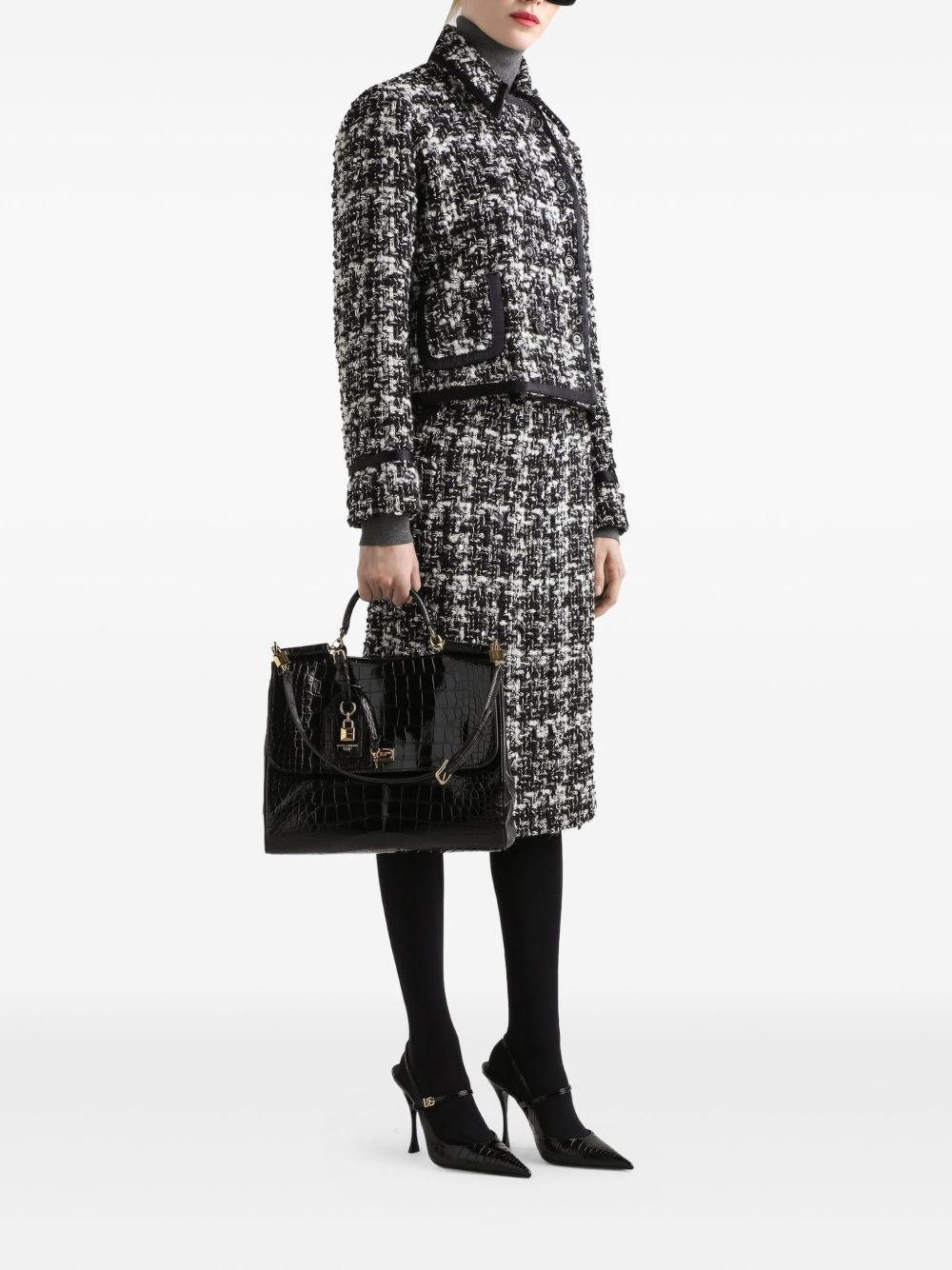 Dolce & Gabbana Wool Blend Midi Skirt