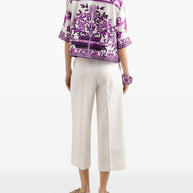 Dolce & Gabbana Silk Shirt With Maiolica Print