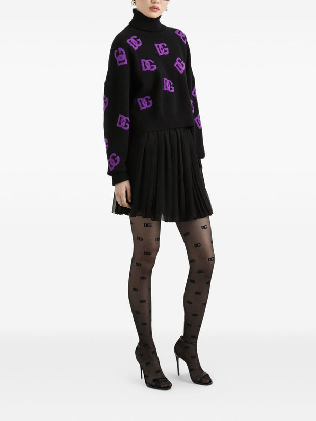 Dolce & Gabbana Wool Turtle-neck Sweater - Black