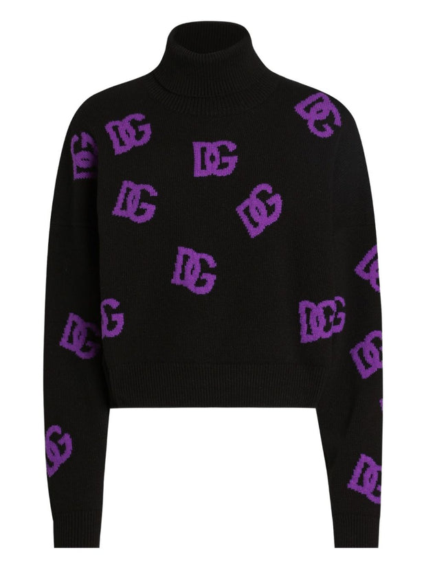Dolce & Gabbana Wool Turtle-neck Sweater - Black