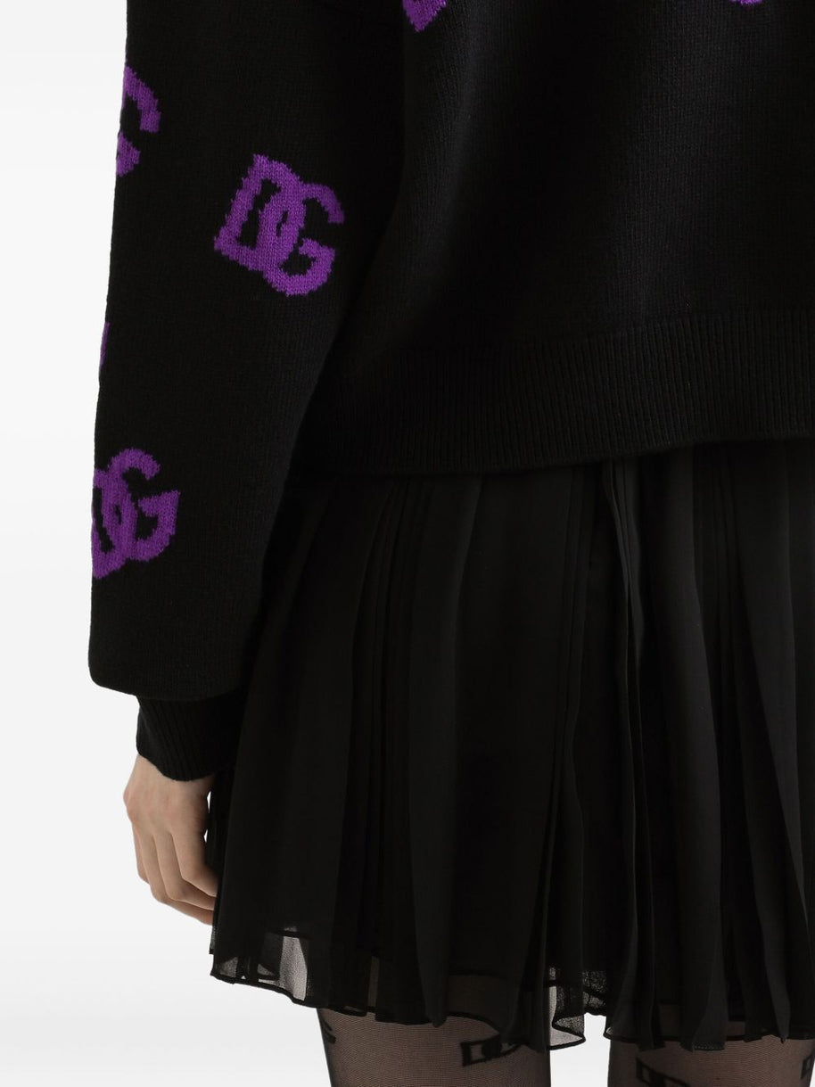 Dolce & Gabbana Wool Turtle-neck Sweater - Black