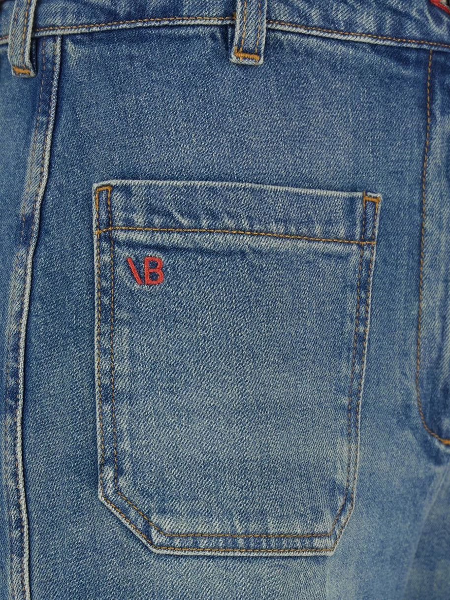 Victoria Beckham High Rise Flared Jeans - Clear Blue