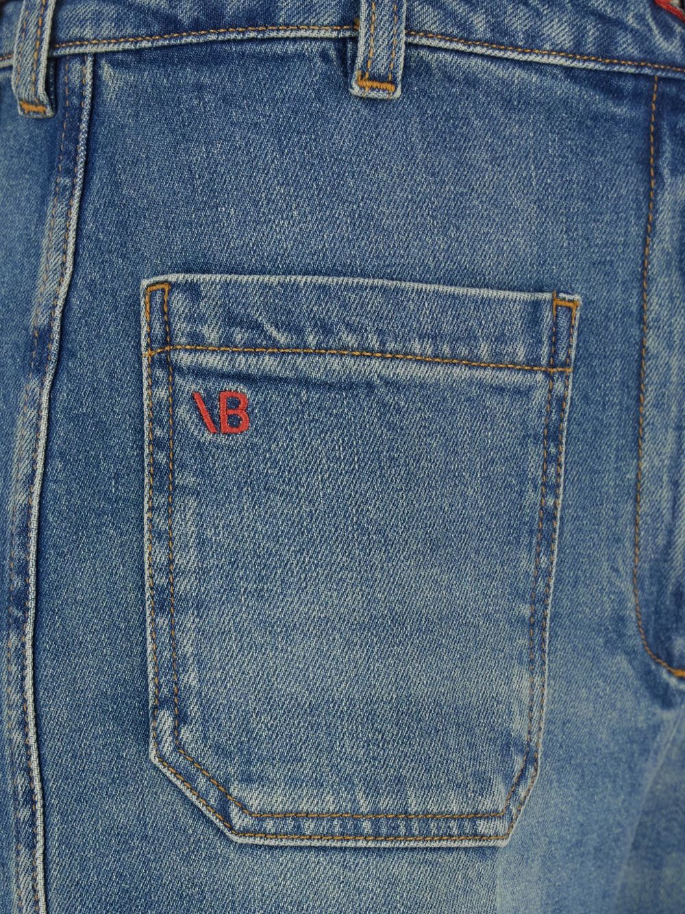 Victoria Beckham High Rise Flared Jeans - Clear Blue