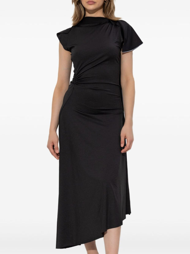 Victoria Beckham Asymmetrical Hem Dress - Black