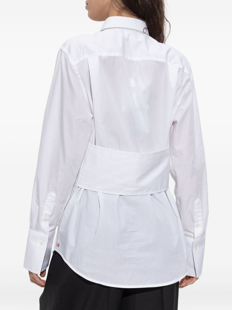 Victoria Beckham Embroidered Logo Shirt - White