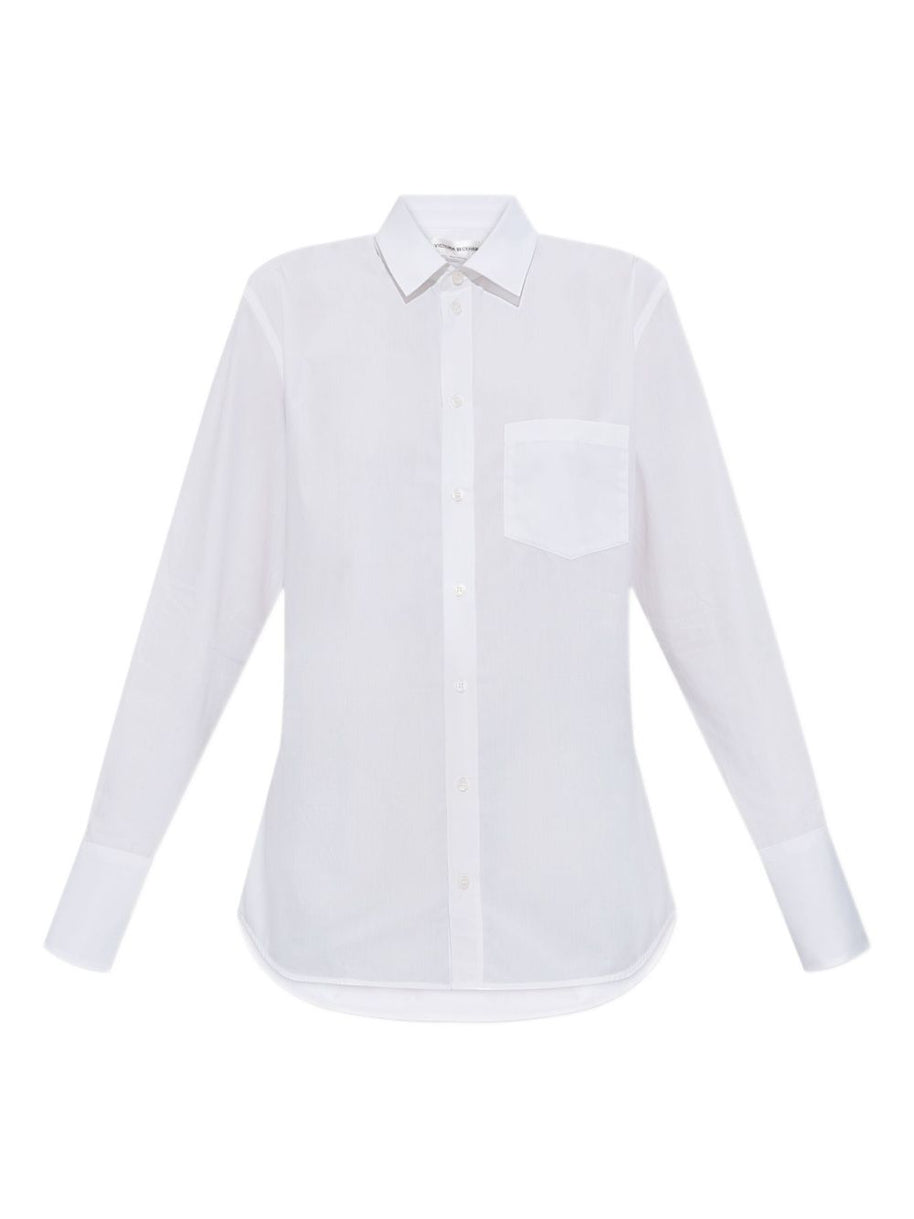 Victoria Beckham Embroidered Logo Shirt - White