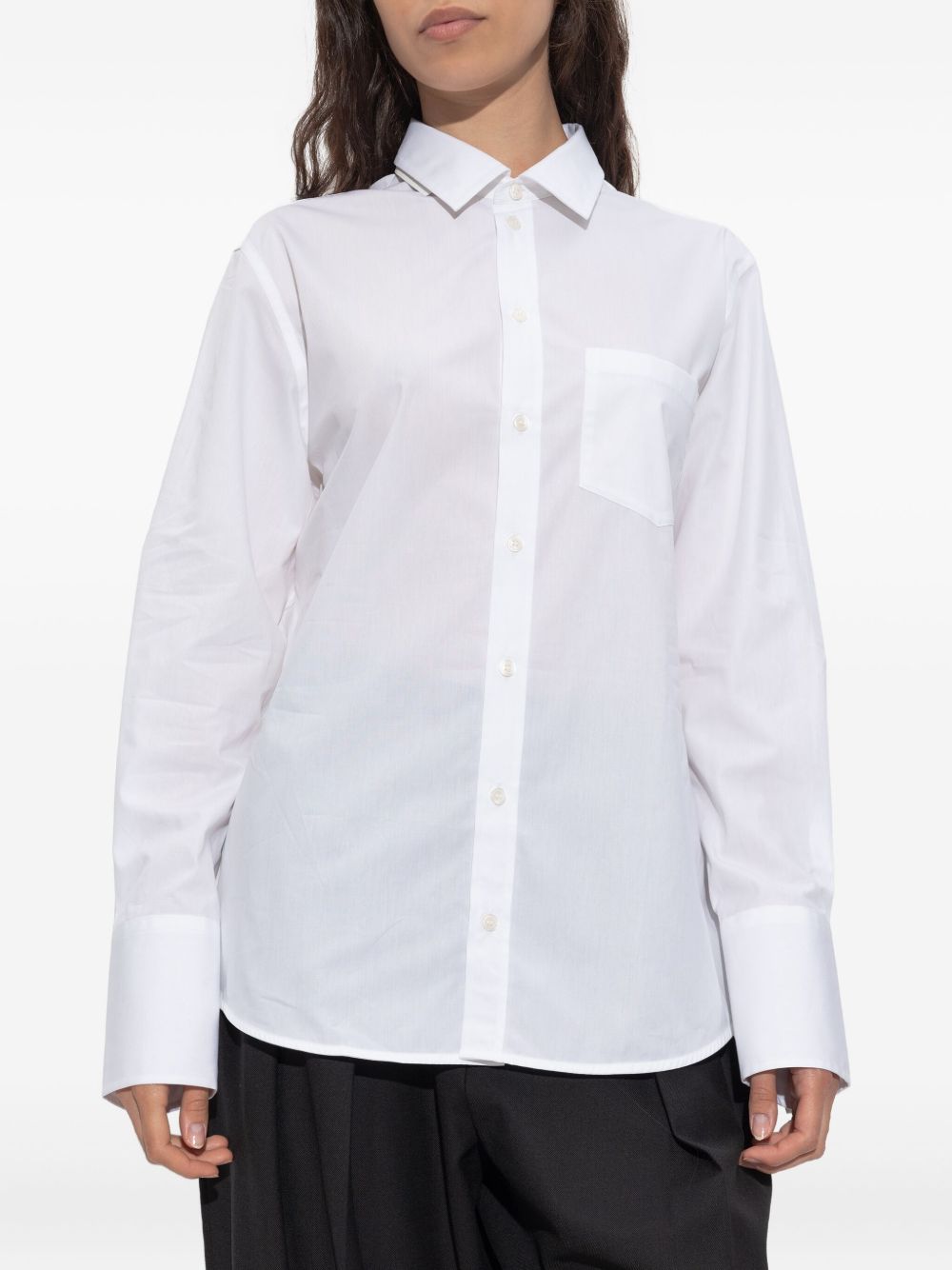 Victoria Beckham Embroidered Logo Shirt - White