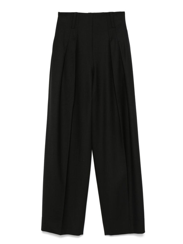 Victoria Beckham Wool Trousers - Black
