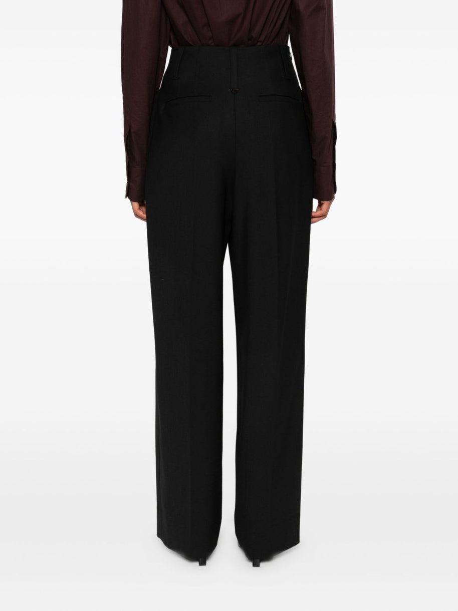 Victoria Beckham Wool Trousers - Black