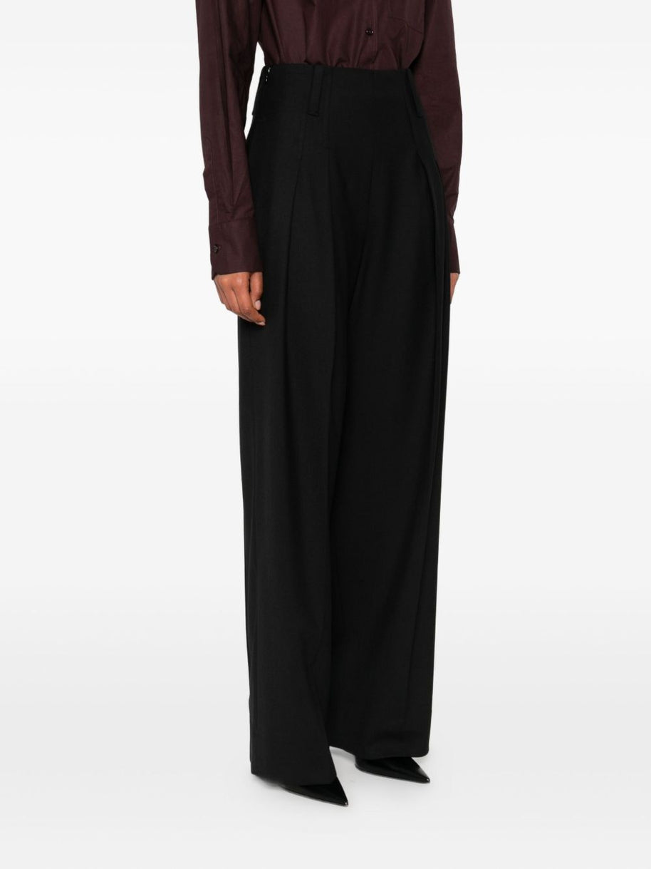 Victoria Beckham Wool Trousers - Black