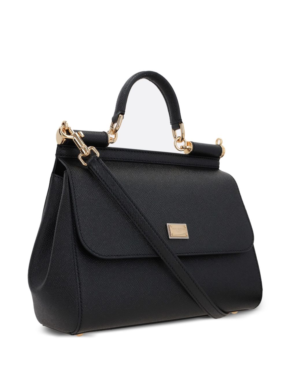 Dolce & Gabbana Sicily Large Leather Handbag - Black