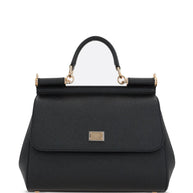 Dolce & Gabbana Sicily Large Leather Handbag - Black