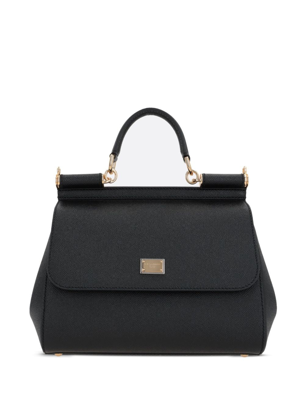 Dolce & Gabbana Sicily Large Leather Handbag - Black