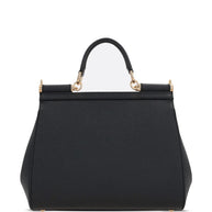 Dolce & Gabbana Sicily Large Leather Handbag - Black