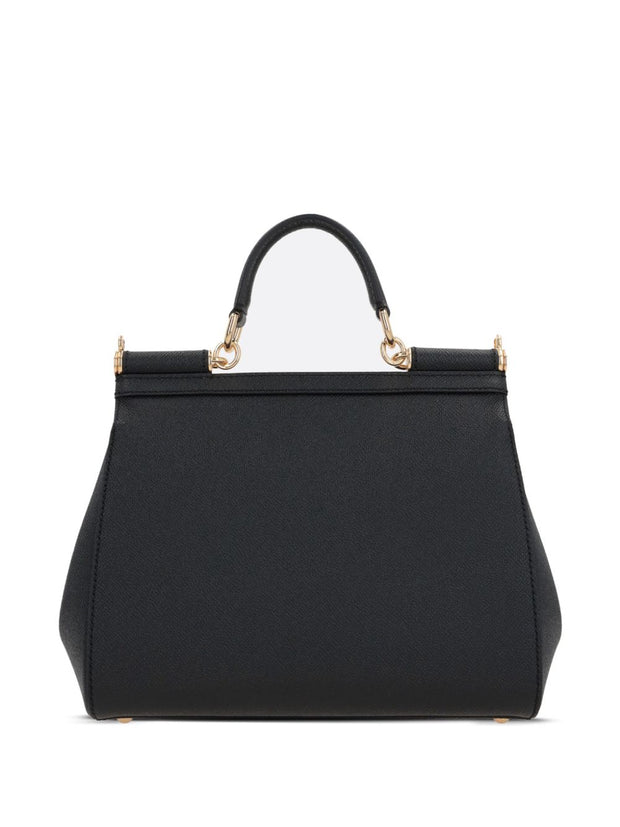 Dolce & Gabbana Sicily Large Leather Handbag - Black