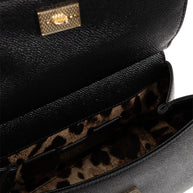 Dolce & Gabbana Sicily Medium Leather Handbag - Black