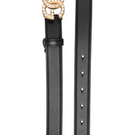 Dolce & Gabbana DG Logo Leather Belt - Black