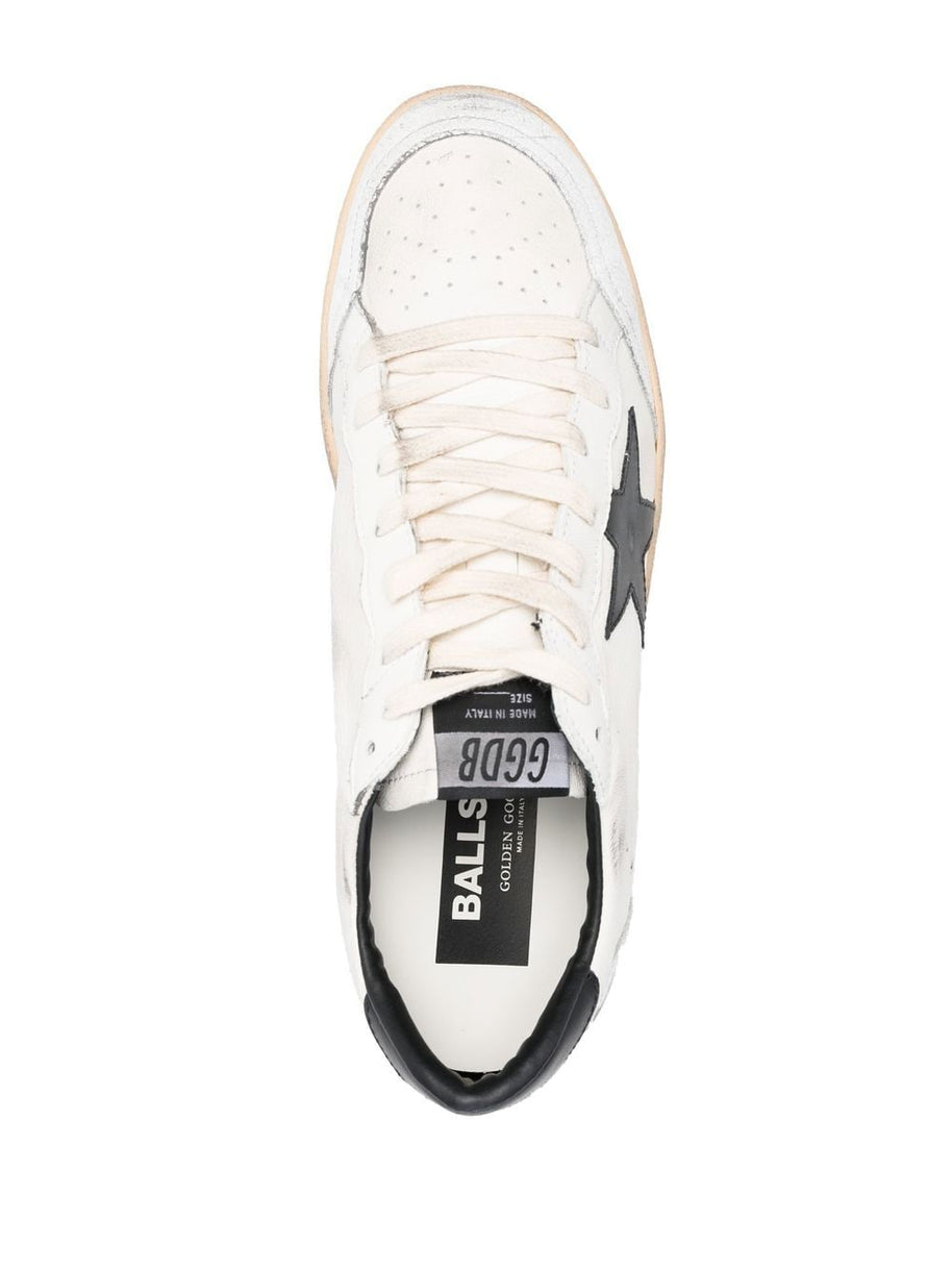 Golden Goose Ball Star Leather Sneakers - Black