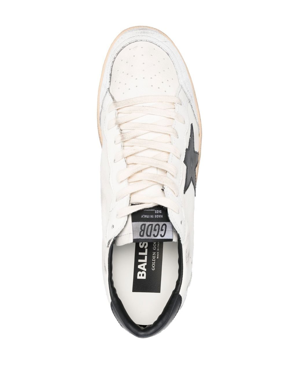Golden Goose Ball Star Leather Sneakers - Black