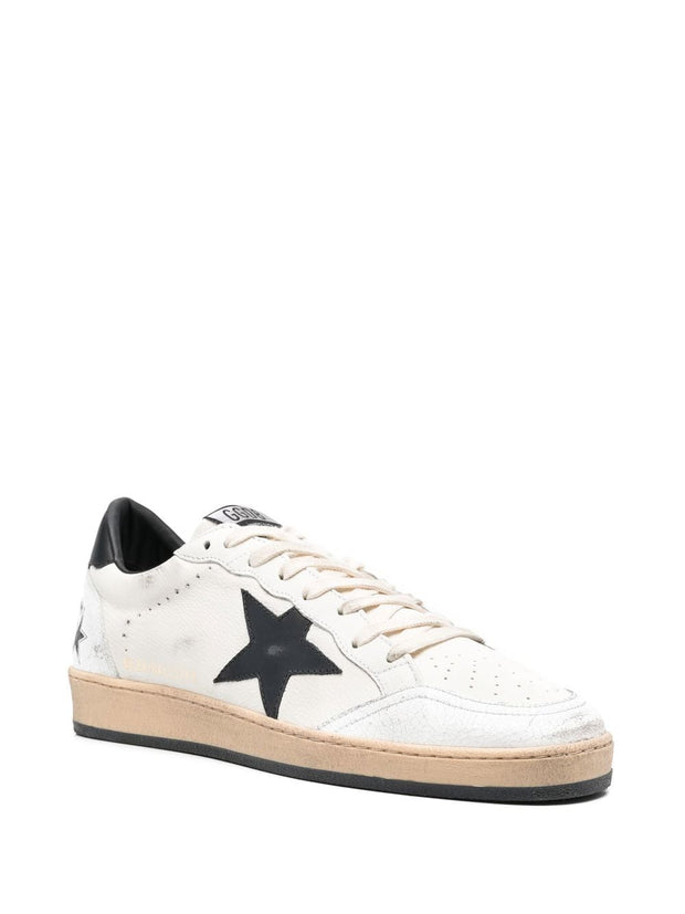 Golden Goose Ball Star Leather Sneakers - Black