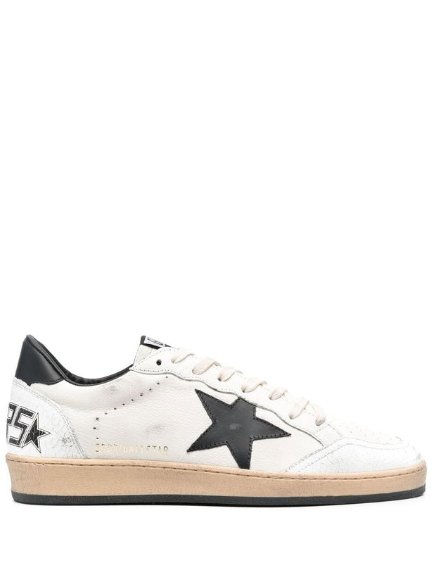 Golden Goose Ball Star Leather Sneakers - Black