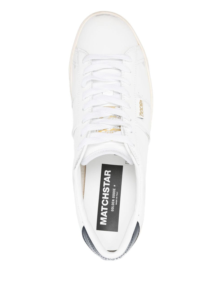 Golden Goose Matchstar Leather Sneakers - Blue