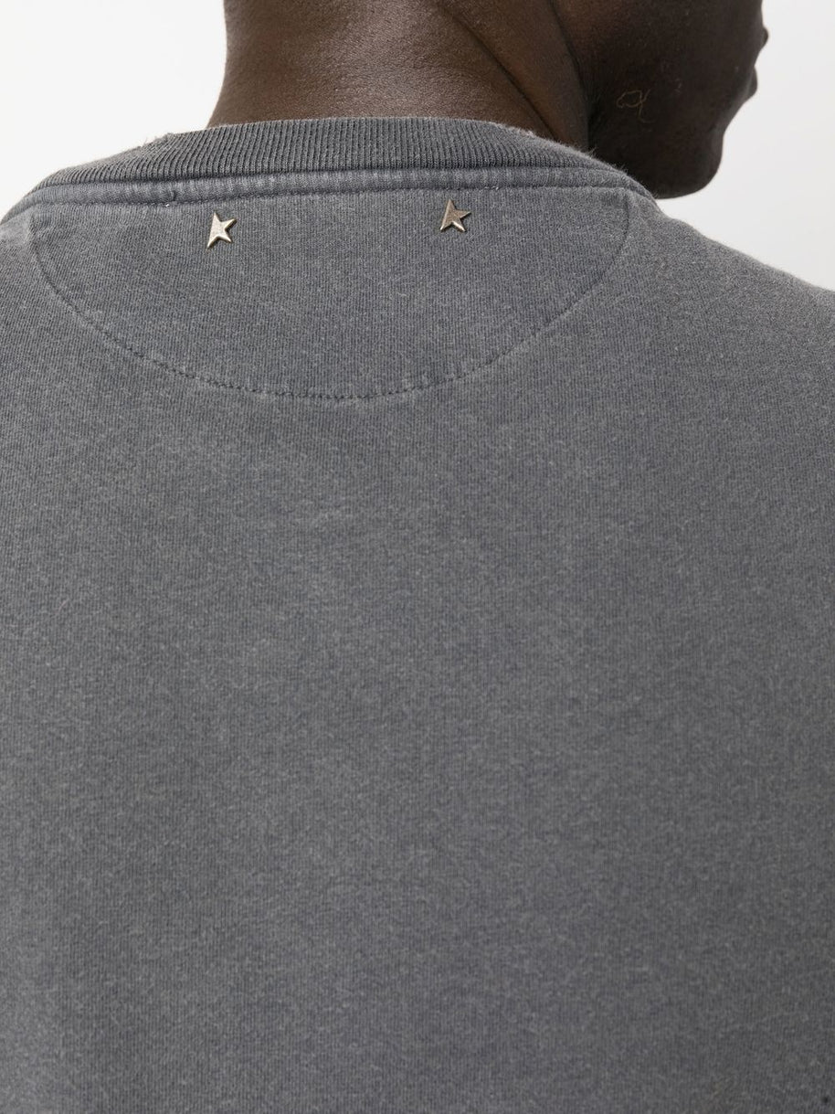 Golden Goose Logo Cotton T-shirt - Grey