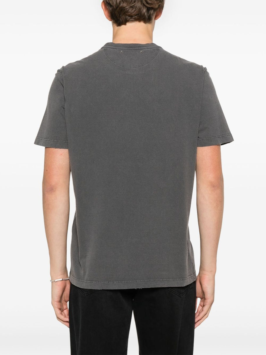 Golden Goose Logo Cotton T-shirt - Grey