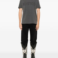 Golden Goose Logo Cotton T-shirt - Grey