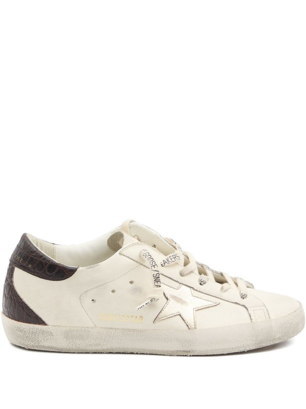 Golden Goose Super-Star Leather Sneakers Bordeaux