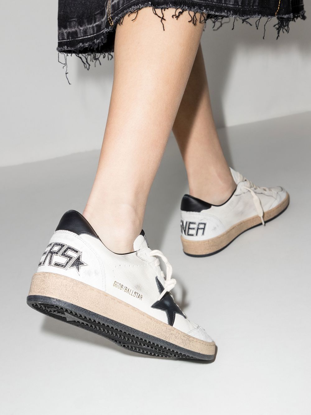 Golden Goose Ball Star Leather Sneakers - White
