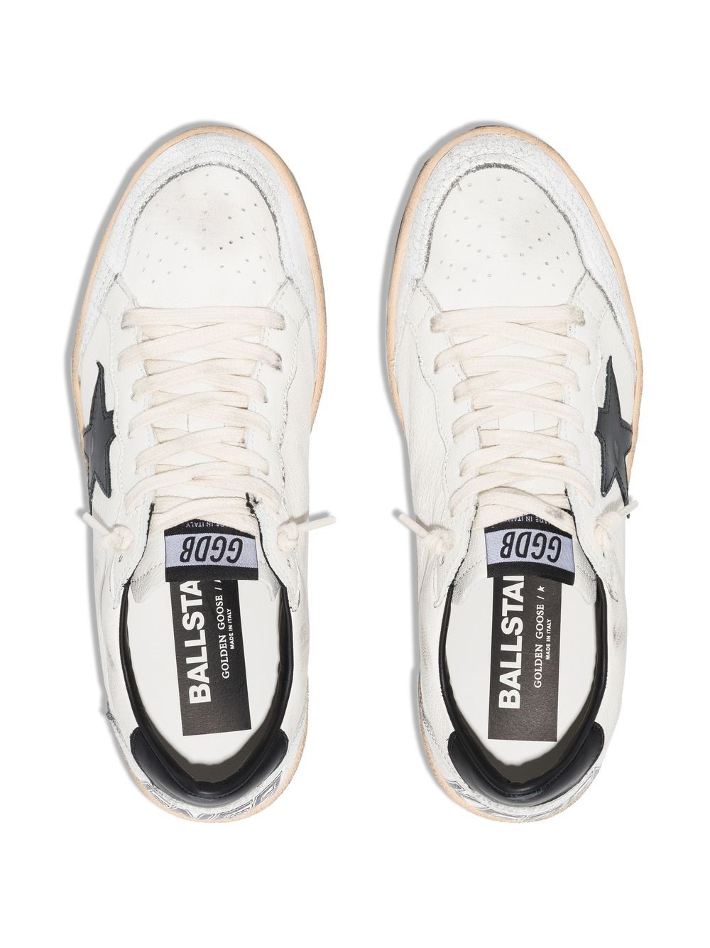 Golden Goose Ball Star Leather Sneakers - White