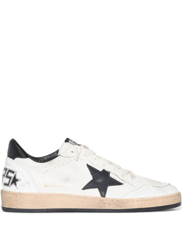 Golden Goose Ball Star Leather Sneakers - White