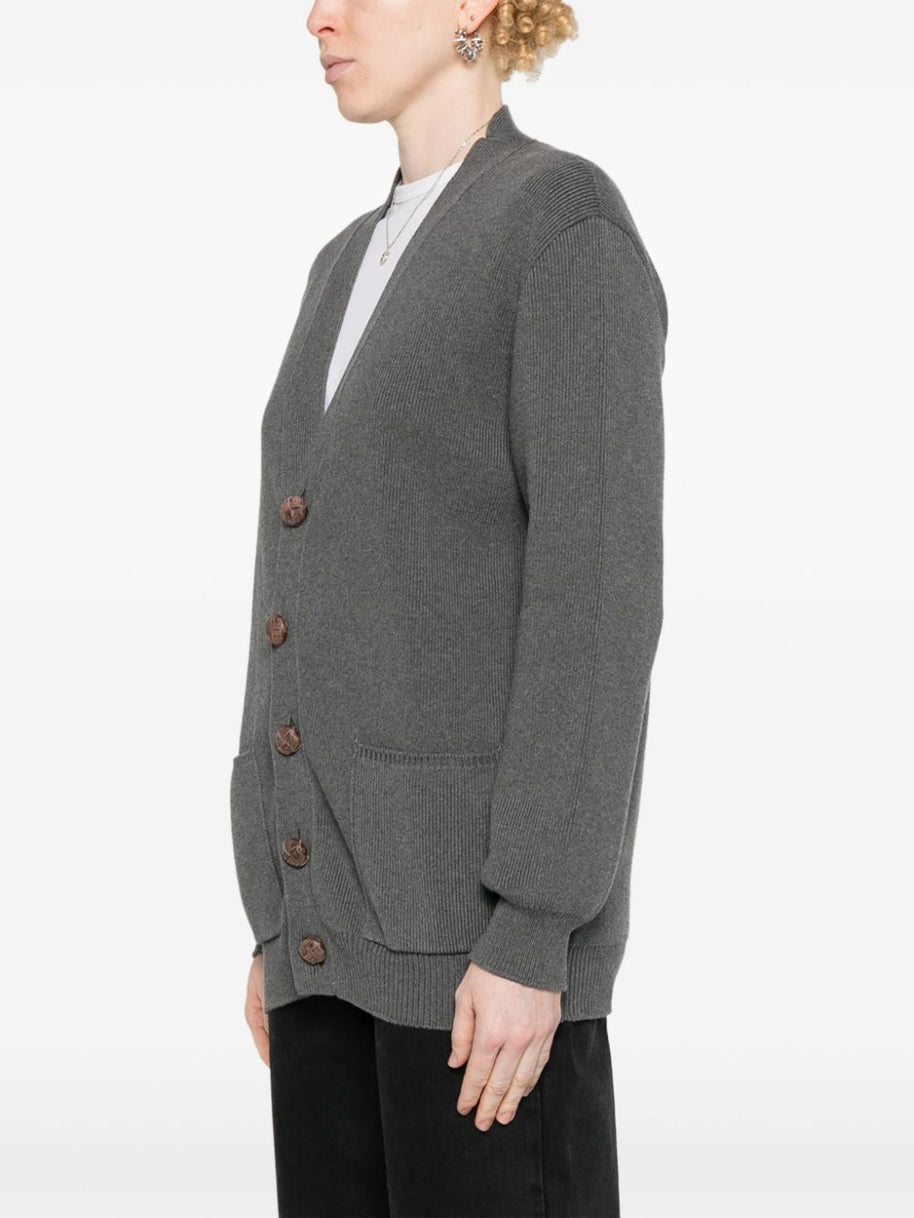 Golden Goose Cotton V-necked Cardigan - Grey