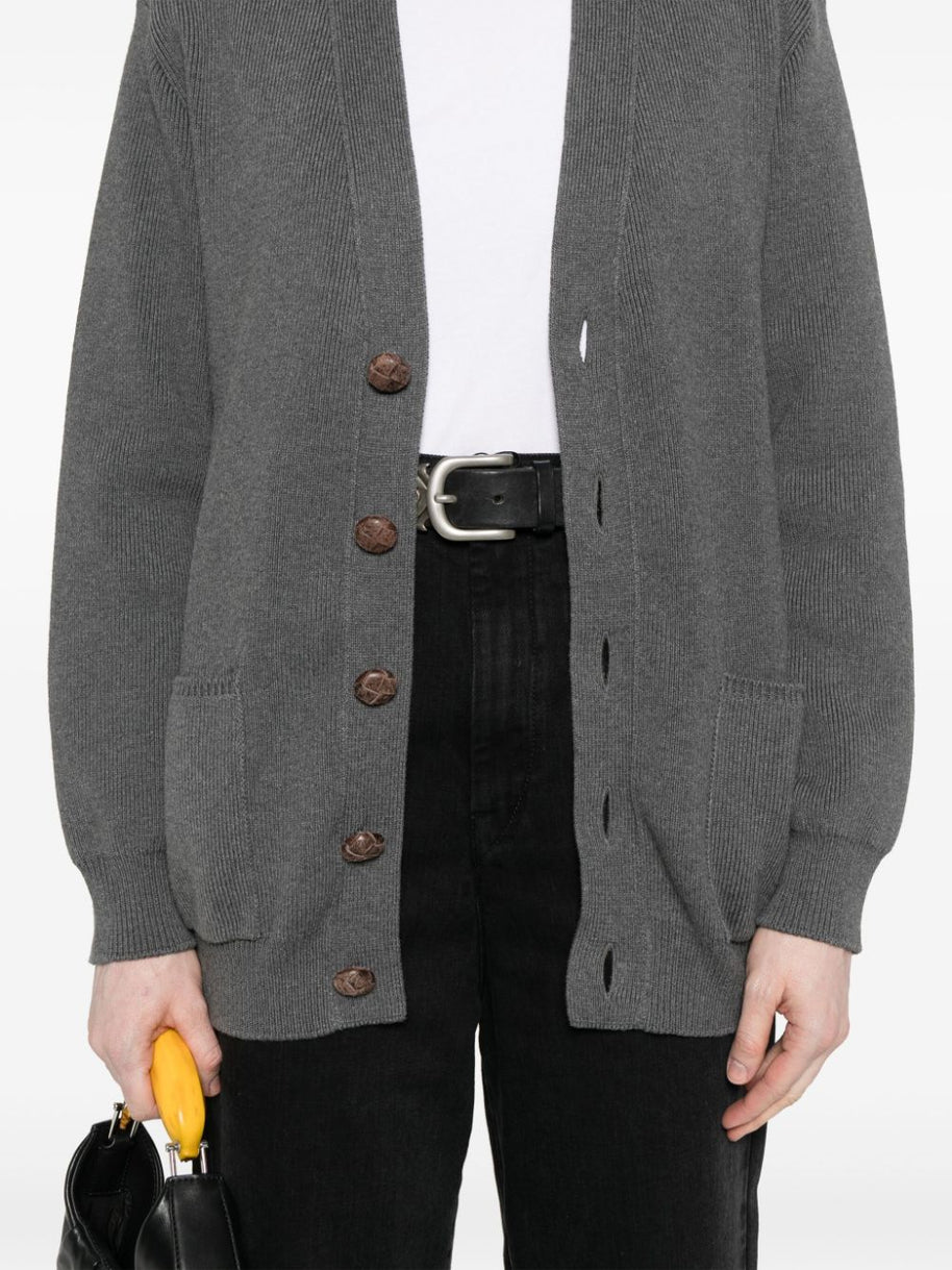 Golden Goose Cotton V-necked Cardigan - Grey