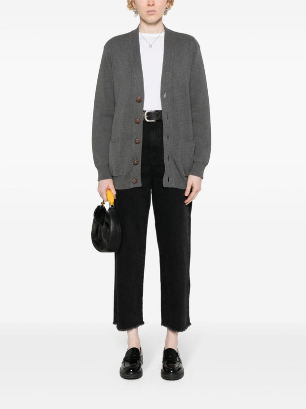 Golden Goose Cotton V-necked Cardigan - Grey