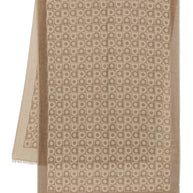 Ferragamo Printed Wool Scarf - Brown