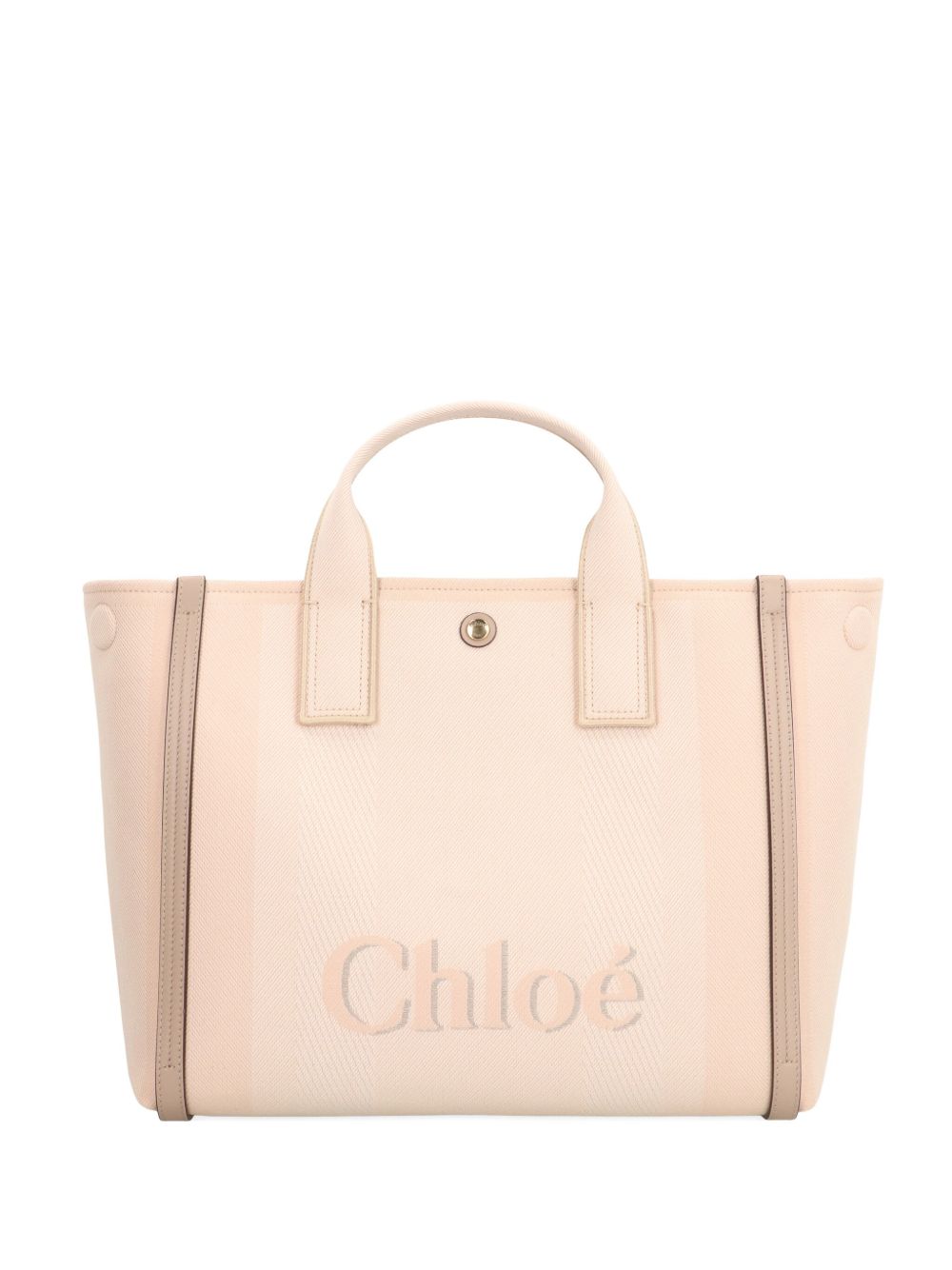 Chloé Carry Canvas Tote Bag Beige