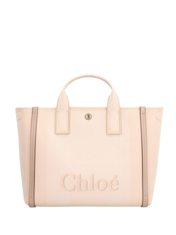 Chloé Carry Canvas Tote Bag Beige