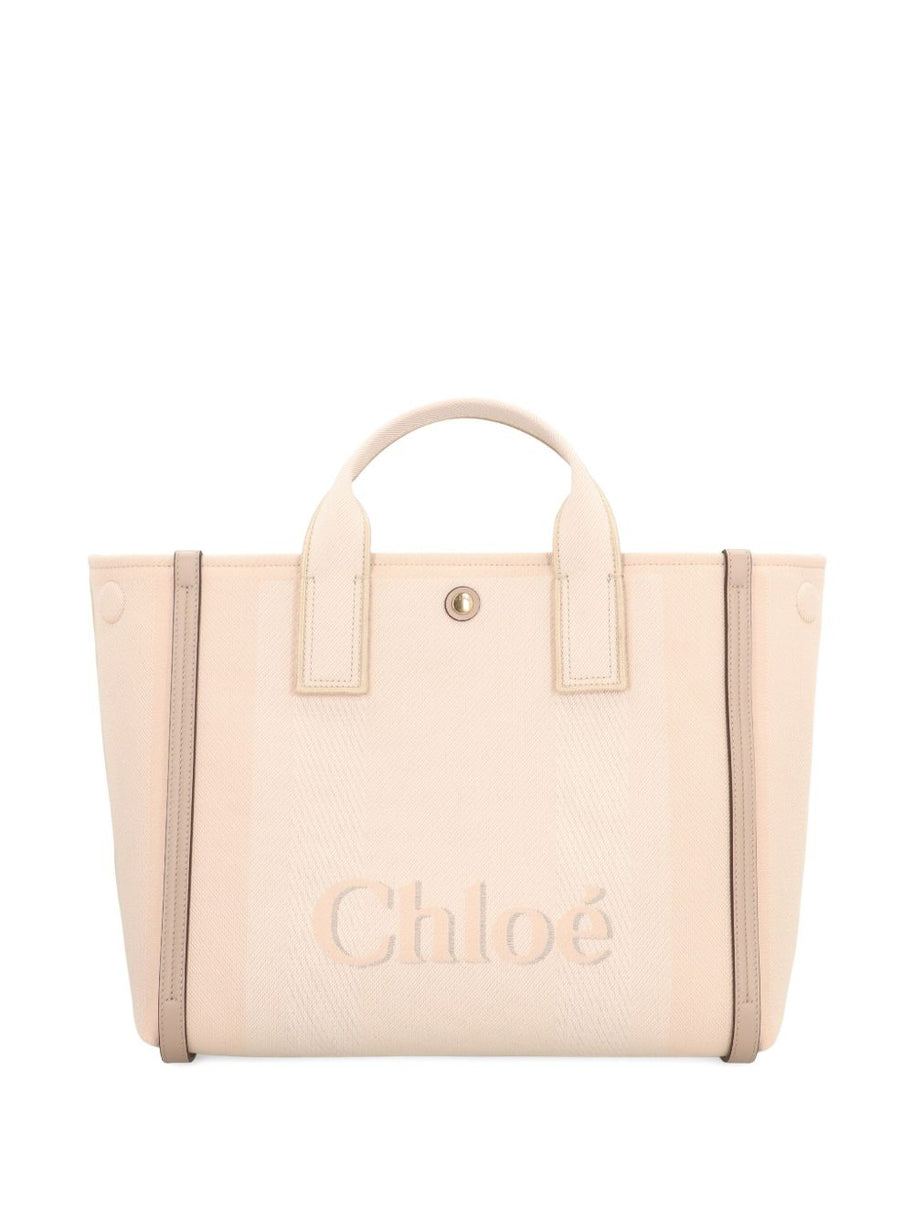 Chloé Carry Canvas Tote Bag Beige