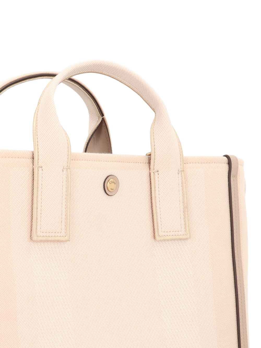Chloé Carry Canvas Tote Bag Beige