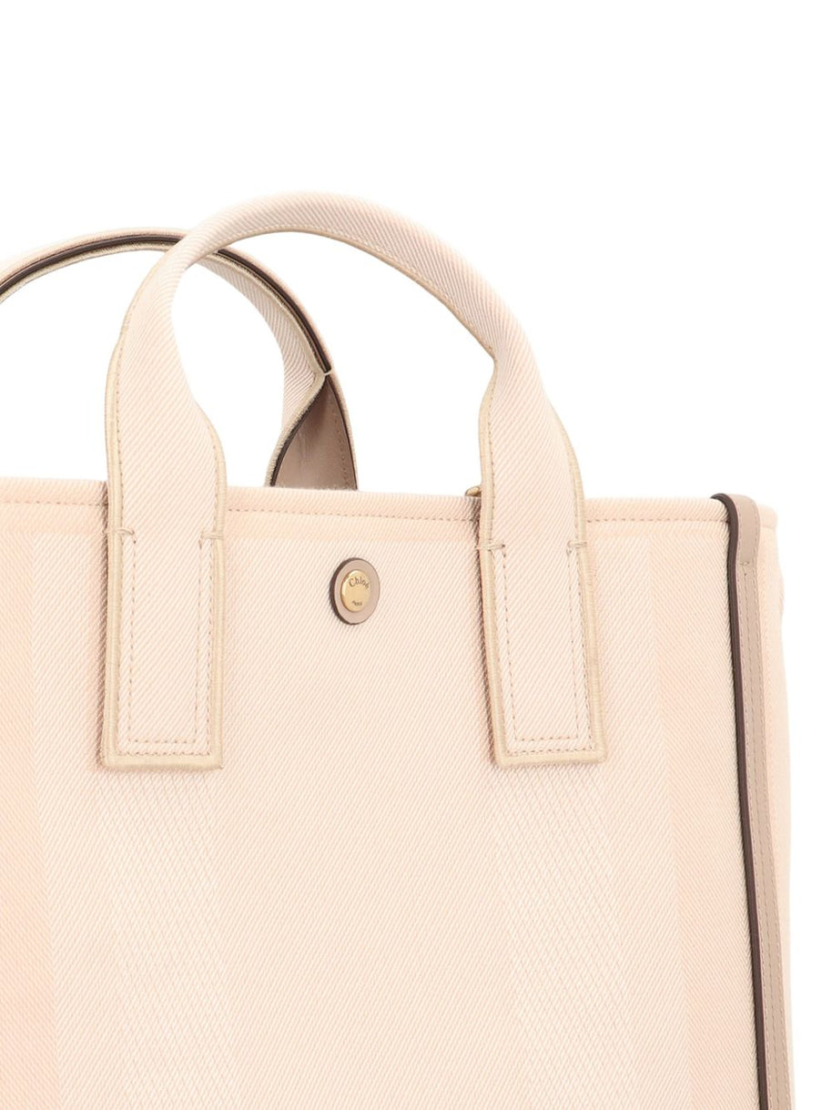 Chloé Carry Canvas Tote Bag Beige