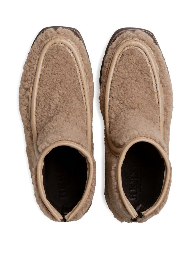 HEREU Armenta Low Shearling Boots - Beige