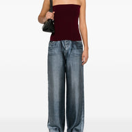 Pierre Louis Mascia Denim Print Silk Trousers