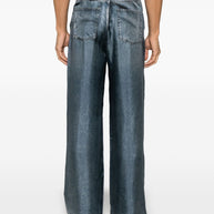 Pierre Louis Mascia Denim Print Silk Trousers