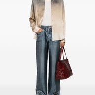 Pierre Louis Mascia Denim Print Silk Trousers