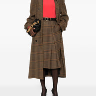 Saint Laurent Plaid Wool-cashmere Blend Skirt - Beige