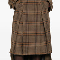 Saint Laurent Plaid Wool-cashmere Blend Skirt - Beige