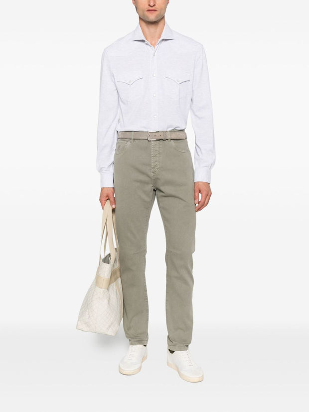 Brunello Cucinelli Cotton Shirt - Light Grey